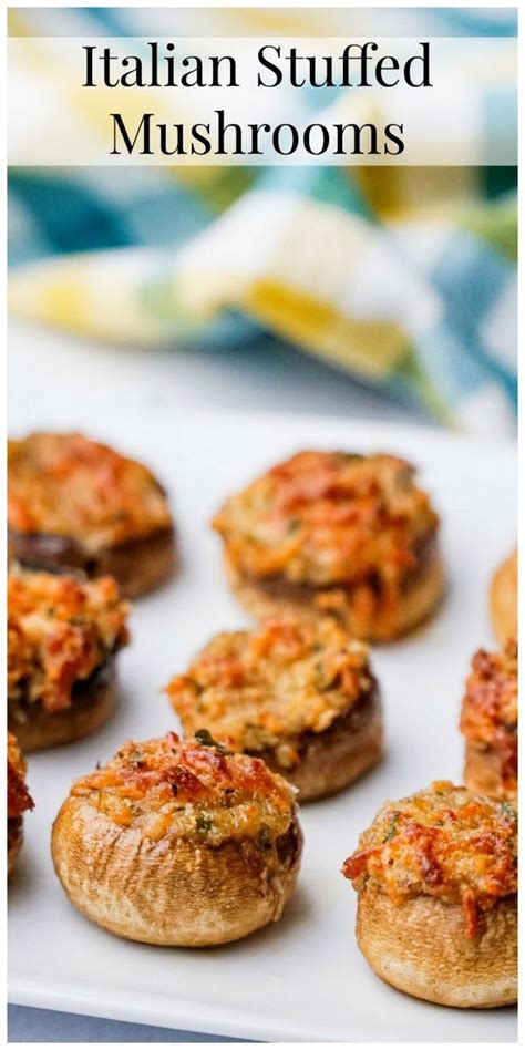 These Italian Stuffed Mushrooms are the perfect party appetizer for any occasion. Put these ...