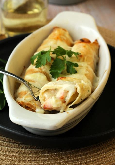 Seafood Crepes Recipe with Béchamel Sauce - Mangia Bedda