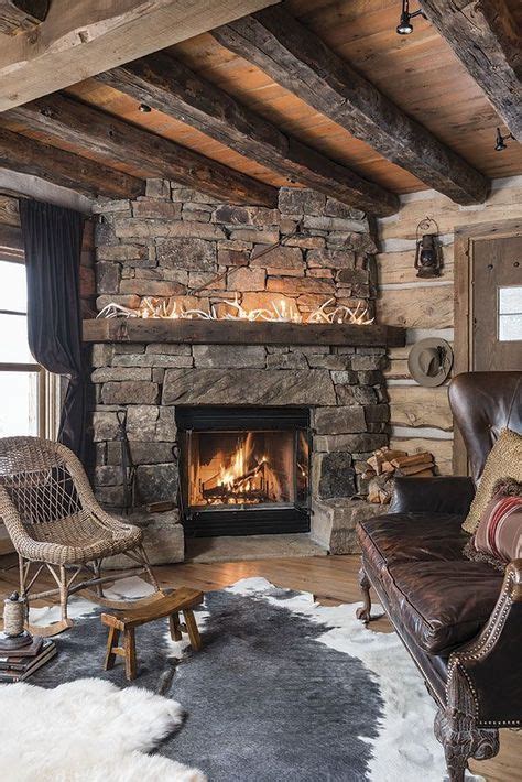 40 Romantic Cabins Room for Getaways this Holiday Season | Home fireplace, Cabin fireplace ...