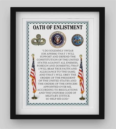 Amazon.com: "Oath Of Enlistment"- U. S. Military-Wall Art- 8 x 10"- I Do Solemnly Swear To ...