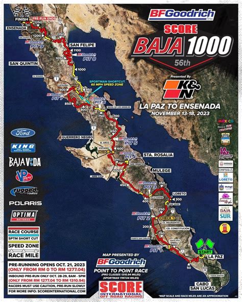 2023 SCORE BAJA 1000 MAP | Tacoma World