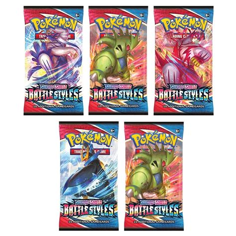 Pokemon Cards - Sword & Shield: Battle Styles - BOOSTER PACKS (5 Pack Lot) - Walmart.com ...