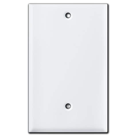 Short Blank Electrical Cover Plate .25'' Trim - White