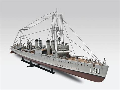 Revell British HMS Campbeltown 4 Stack Destroyer Ship 1/240 Model Kit ...