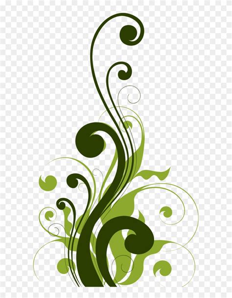 Simple Flourish Vector Free - Background Design For Scrapbook, HD Png Download - 599x1000 ...