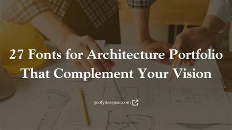 27 Fonts for Architecture Portfolio That Complement Your Vision