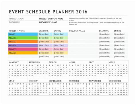 5 Reasons To Use An Event Planning Schedule Template - Free Sample ...