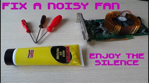 Fixing and Cleaning a Noisy Fan (GPU fan) [PC RESTORATION ] - YouTube