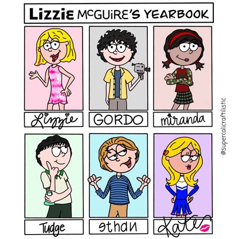 Animated Lizzie McGuire Characters credit IG: @supercalicraftilistic in 2020 | Lizzie mcguire ...