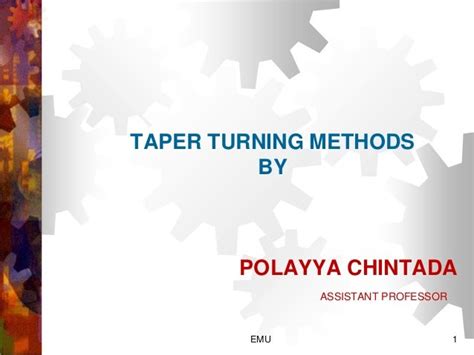 Taper turning methods