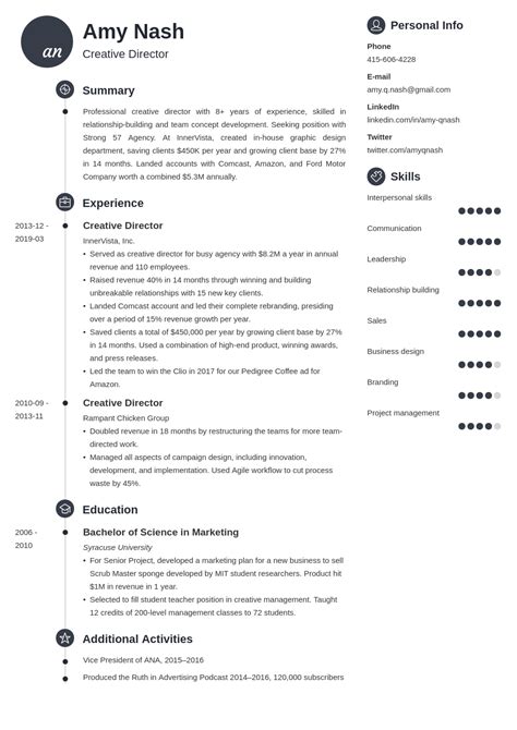 Creative Director Resume Examples & Template for 2024