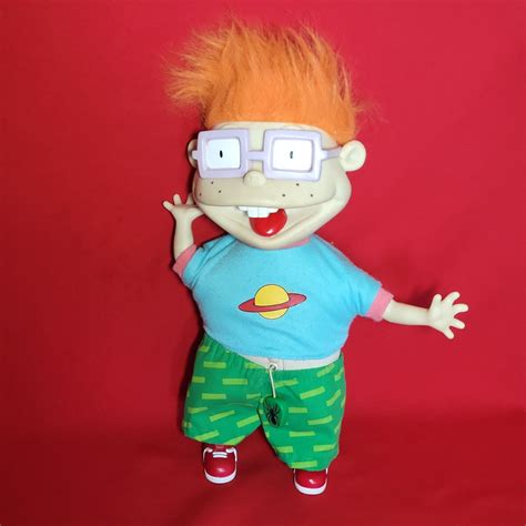 Viacom Rugrats Scared Chuckie Finster Plush Doll Toy Pull String 1996 - Etsy