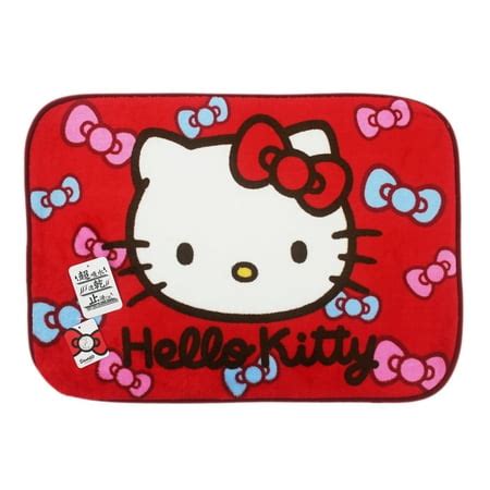 Sanrio's Hello Kitty Red Background Bowtie Themed Bath Mat - Walmart.com