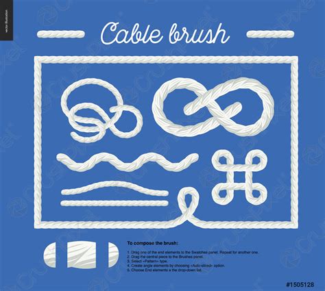 Cable brush set - stock vector 1505128 | Crushpixel