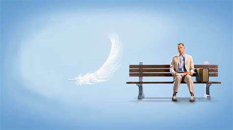 Download Forrest Gump Feather Poster Wallpaper | Wallpapers.com