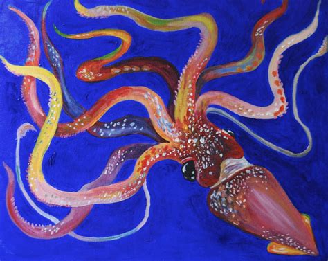 Painting in Trees: Squid in Motion