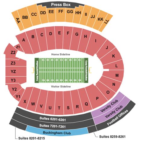 Camp Randall Stadium Seating Chart - Madison