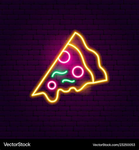 Pizza neon sign Royalty Free Vector Image - VectorStock