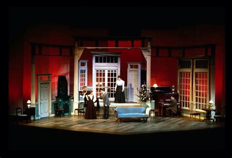 Open walls, suggestion of realistic interior, but not fully real | Set design theatre, Set ...
