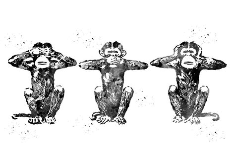 Three wise monkeys Digital Art by Erzebet S - Fine Art America