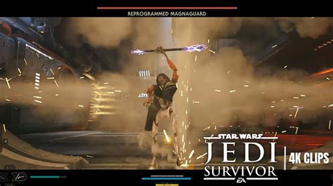 Cal Kestis Vs Reprogrammed Magnaguard Boss Fight | Star Wars Jedi: Survivor 4K Clips - YouTube