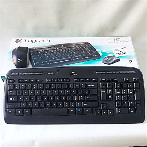 LOGITECH K330 Wireless Mouse & Keyboard Set **NO USB RECEIVER** As-Is ...