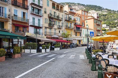 Waterfront restaurants in Villefranche-sur-Mer Photograph by Elena Elisseeva - Fine Art America