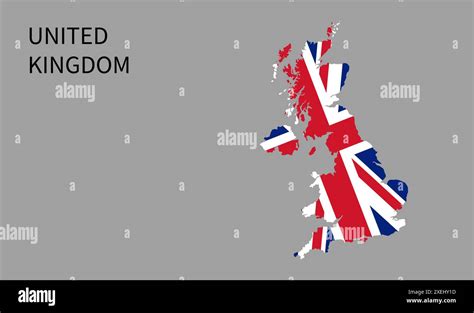 United Kingdom flag map, official color with proportion, fully Editable ...