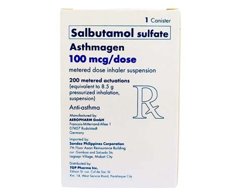 Salbutamol Sulfate Asthmagen 100mcg/ Dose 1 Canister