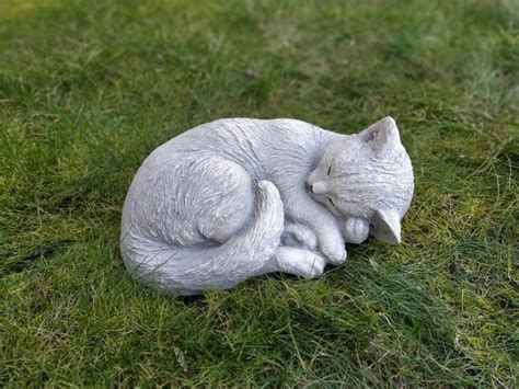 Cat Statue Cat Memorial Gift Garden Statue Cat Id Tag Pet - Etsy