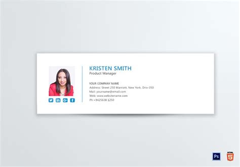 Professional Product Manager Email Signature Template | Email signature templates, Email ...