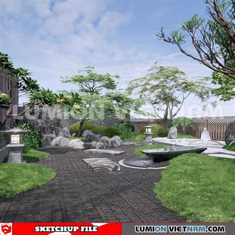 230825. Garden Sketchup Exterior 3D Models