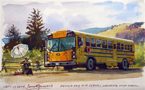 My Dream School Bus Painting