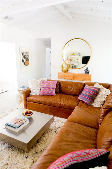 Tan Leather Sofas - Homey Oh My