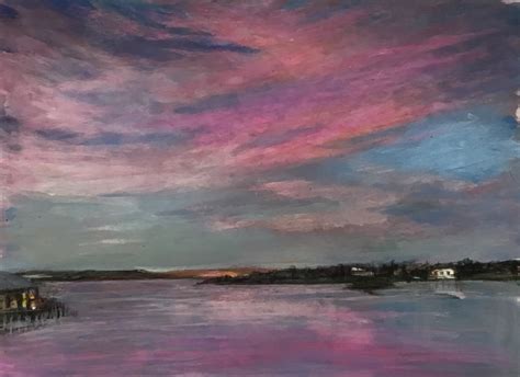 Pink Sky Painting at PaintingValley.com | Explore collection of Pink ...