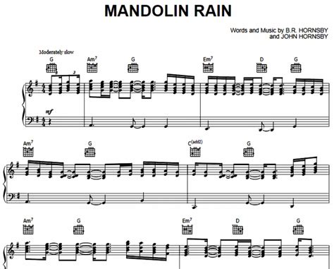 Bruce Hornsby - Mandolin Rain Free Sheet Music PDF for Piano | The Piano Notes