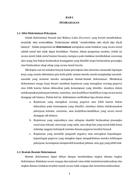 Etika Diskriminasi Pekerjaan | PDF