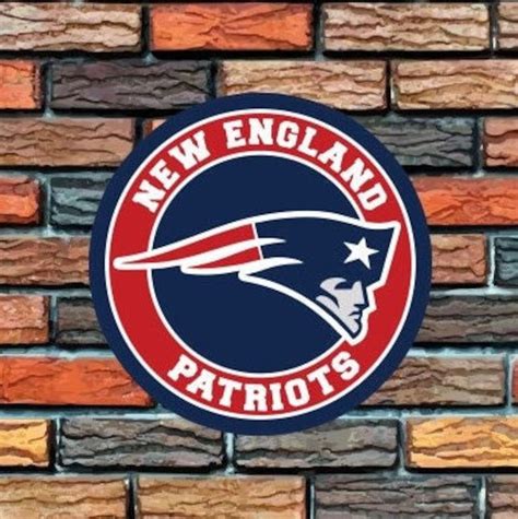 New England Patriots Logo Round Metal Sign Football Signs Gift for Fans ...