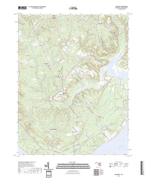 US Topo 7.5-minute map for Nanjemoy MD – American Map Store