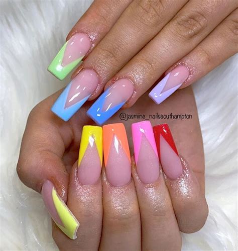 Beautiful Multi-Colored Nails Designs For Summer - The Glossychic