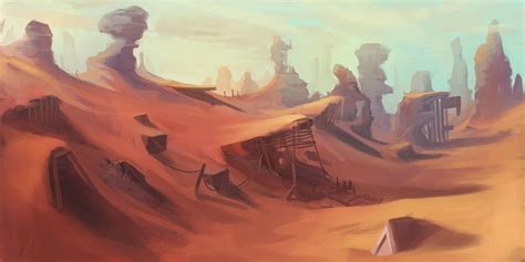 Pin by Jack Densham on Star Wars! | Desert landscape art, Fantasy landscape, Landscape art