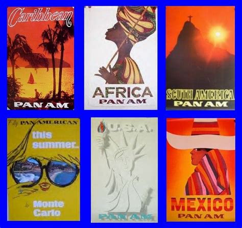 Classic Pan Am airline advertising... some terrific posters, I wouldn't mind reproductions ...