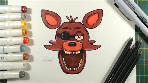 Cómo dibujar a Foxy FNAF - YouTube