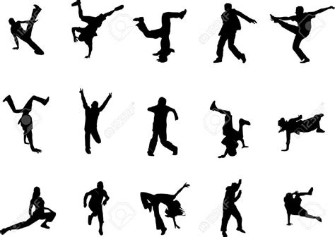 Hip Hop Dance Silhouettes Royalty Free Cliparts, Vectors, And ... Dance Silhouette, Silhouette ...