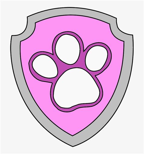 Paw Patrol Badge - Pink Paw Patrol Badge - Free Transparent PNG Download - PNGkey