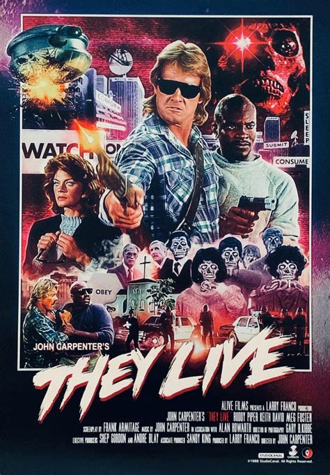 Original They Live Movie Poster - Vintage Movie Poster - John Carpenter