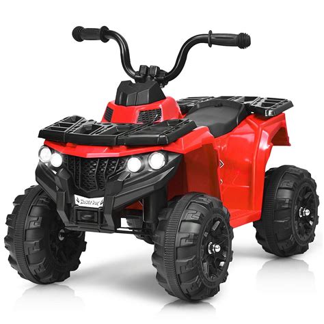 Topbuy 6V Electric Kids Quad ATV Ride on Car 4 Wheels Toy Car with LED Lights Red | Walmart Canada