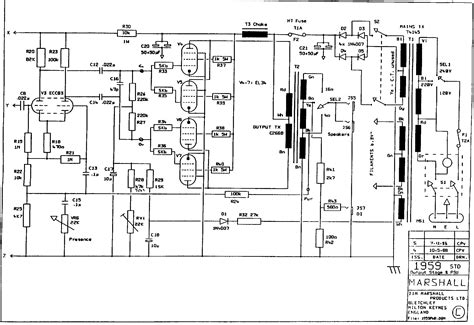 Marshall Schematics - Tube amp Schematics