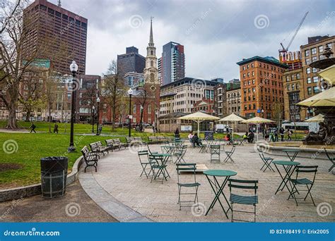 Park Street Church and Boston Common Public Park Editorial Stock Image ...