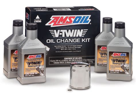 AMSOIL V-Twin Oil Change Kit for Harley Davidson Motorcycle